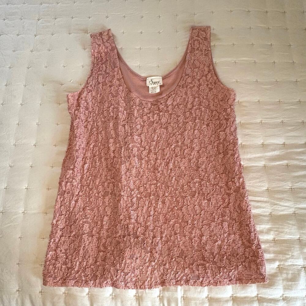 Vintage Sopre Stretch Lace Camisole Women's M